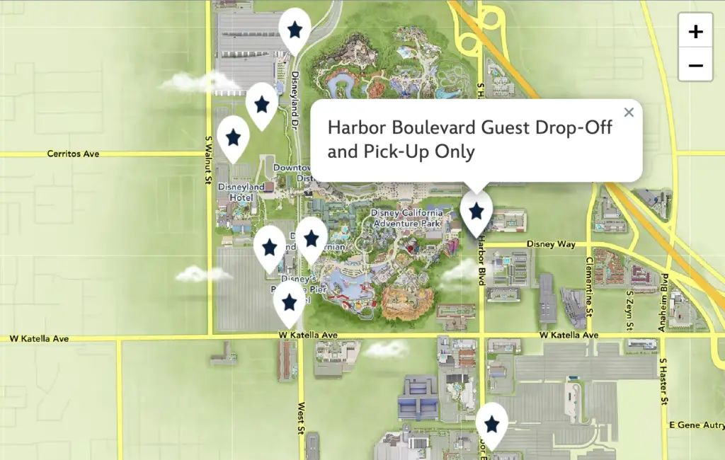 Disneyland Resort Harbor Blvd Guest Drop-off and Pick-Up